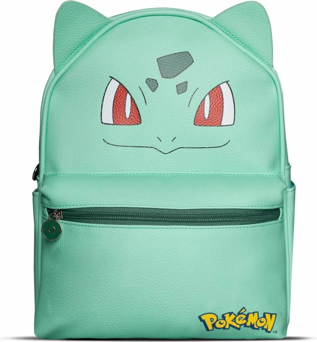 Çantë shpine mini Difuzed Pokemon Bulbasaur, unisex, PU, e gjelbër