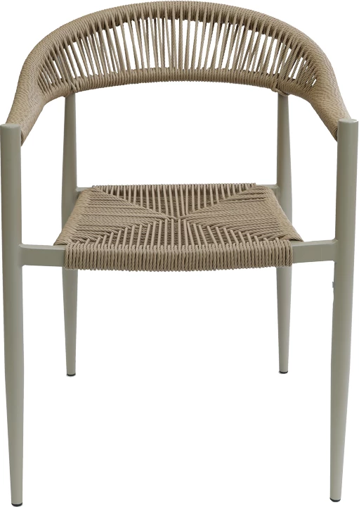 Karrige Fagen e grumbullueshme, alumini-rattan pe, ngjyrë natyrale, 56x60x78cm