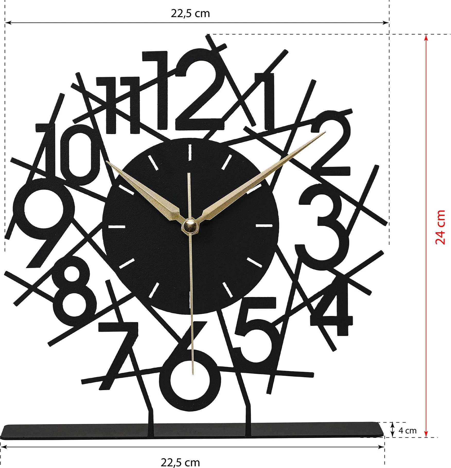 Orë dekorative Aberto Design, Lineal, e zezë