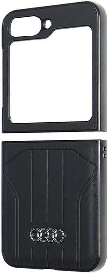 Mbështjellës Audi Synthetic Leather MagSafe për Samsung Galaxy Z Flip 6, i zi