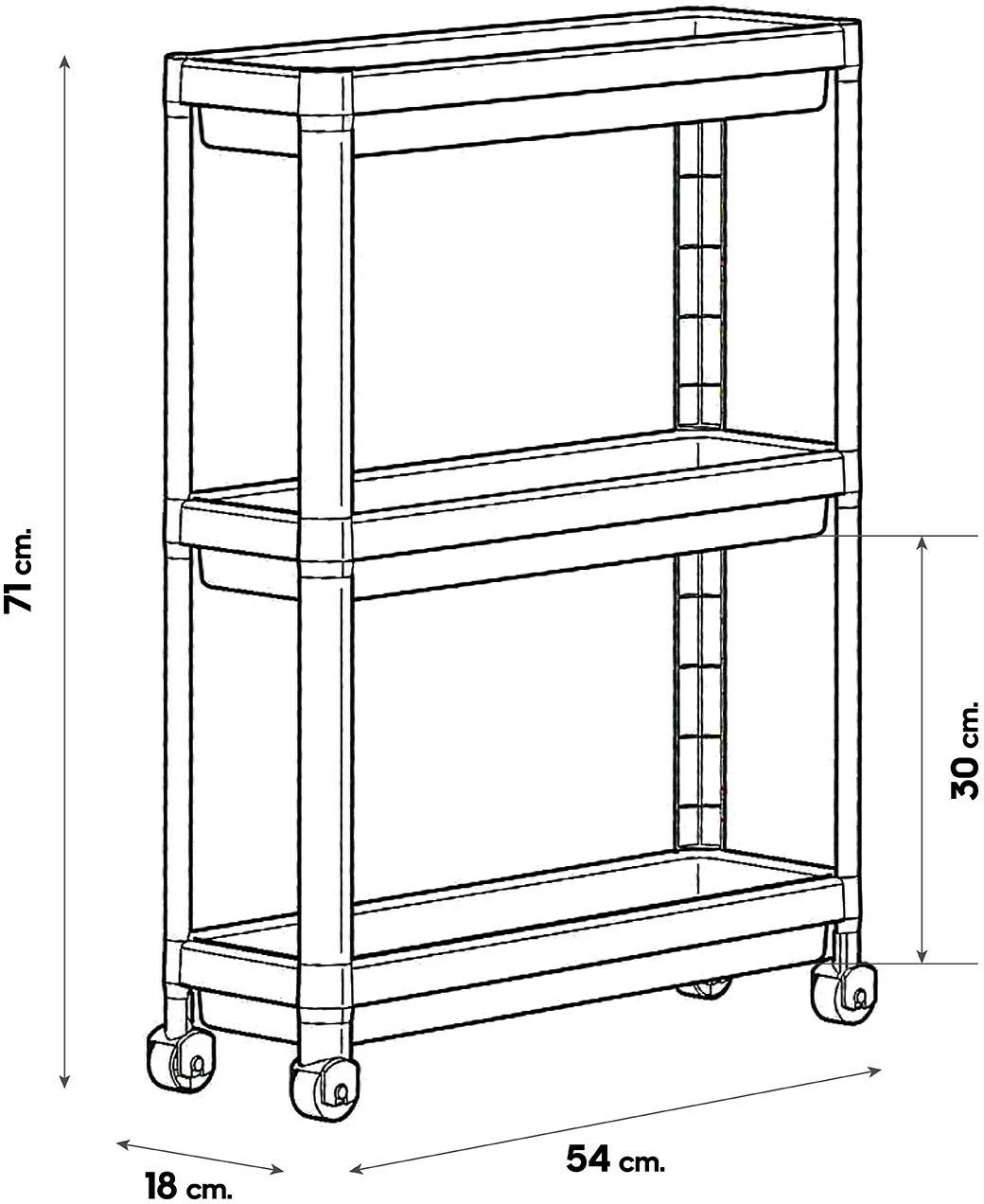 Raft plastik shumëpërdorimësh, ngjyrë e zezë, OMS-004-SYH