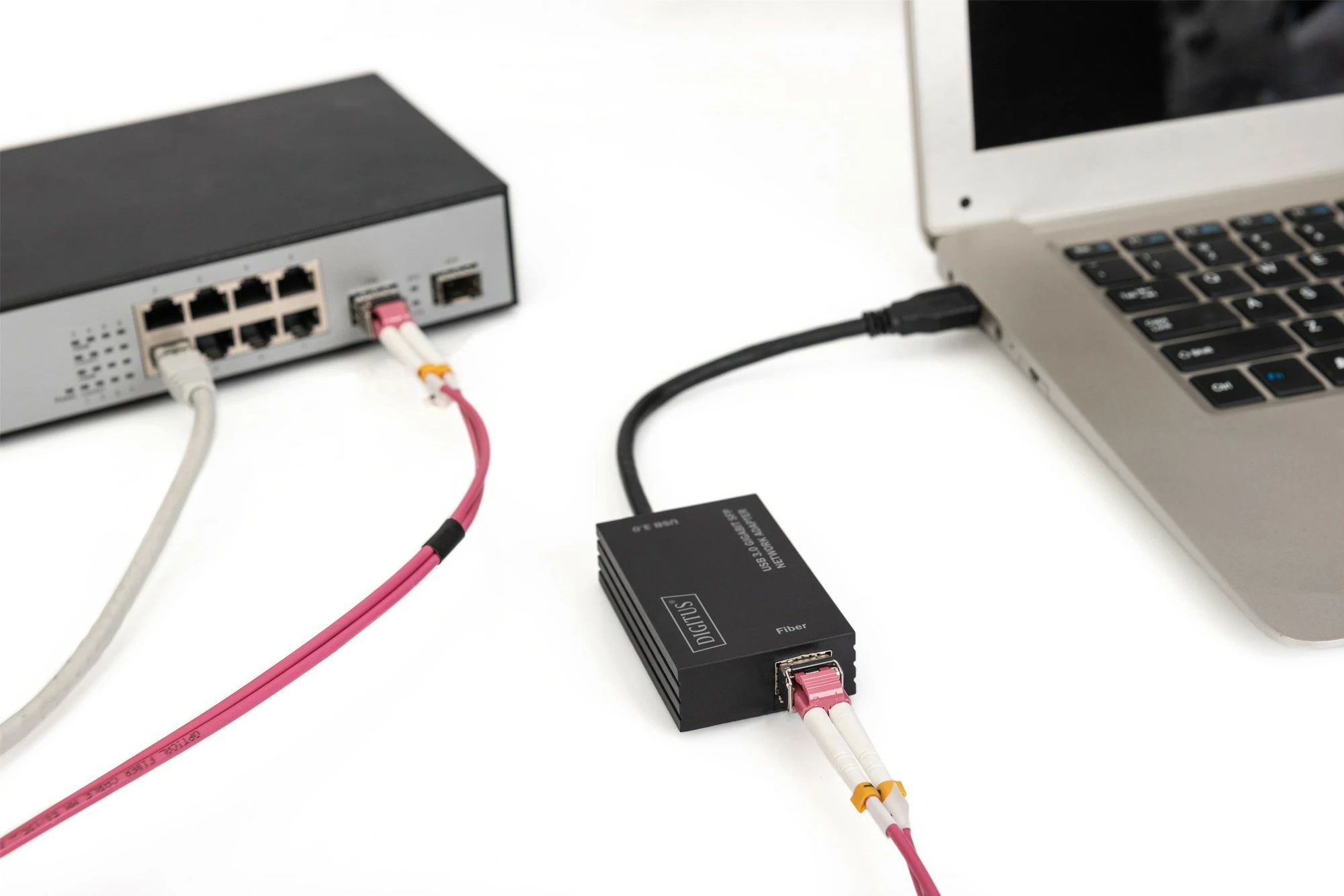 Adapter rrjeti Digitus USB 3.0 Gigabit SFP, i zi