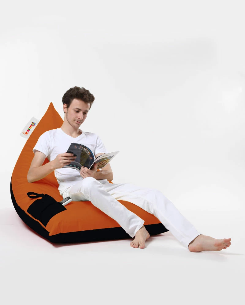 Puf kopshti, model piramidë, ngjyrë portokalli, i madh, Atelier del Sofa