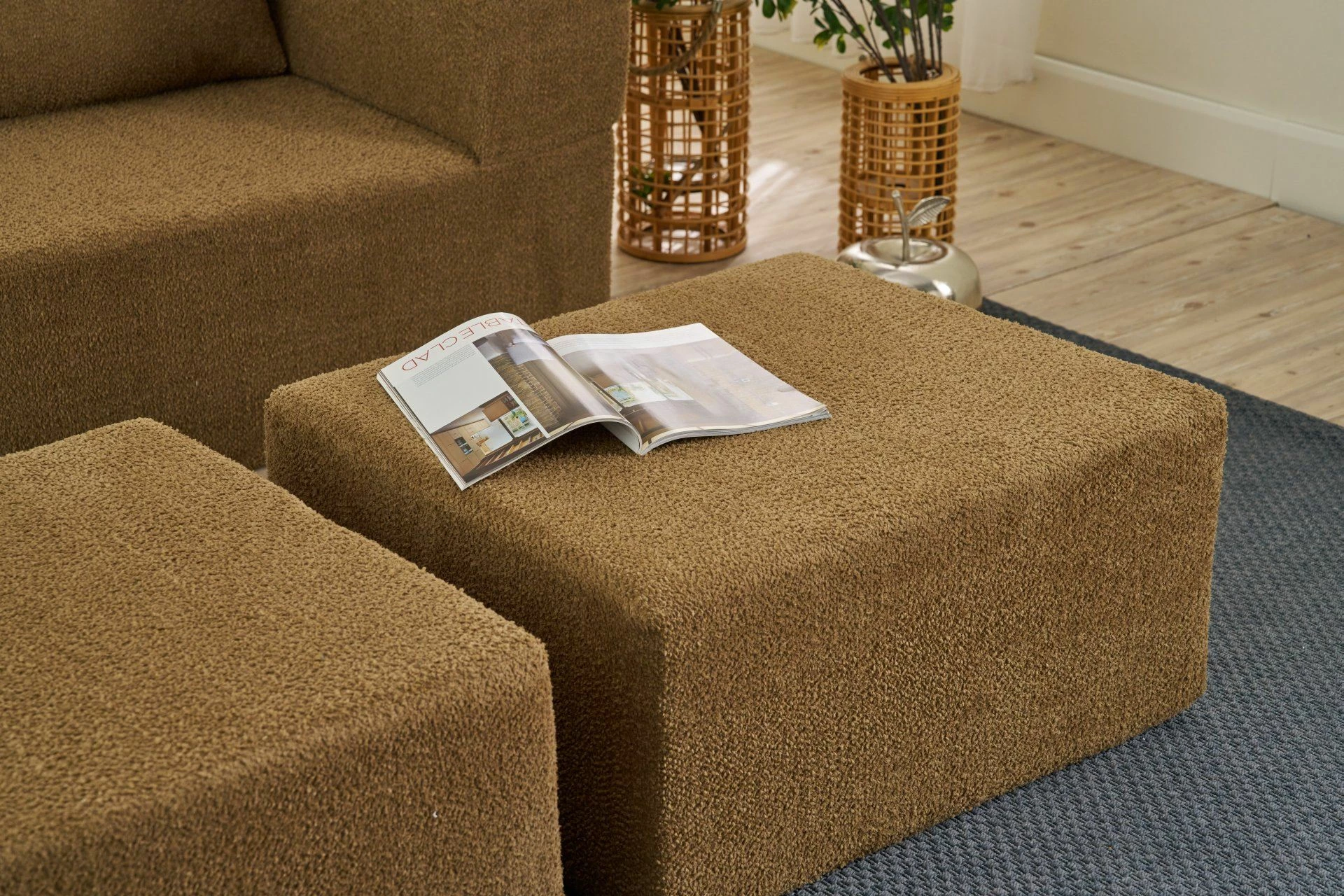 Divan-krevat 2 vendesh, Atelier del Sofa, Pirgos, ngjyrë kafe