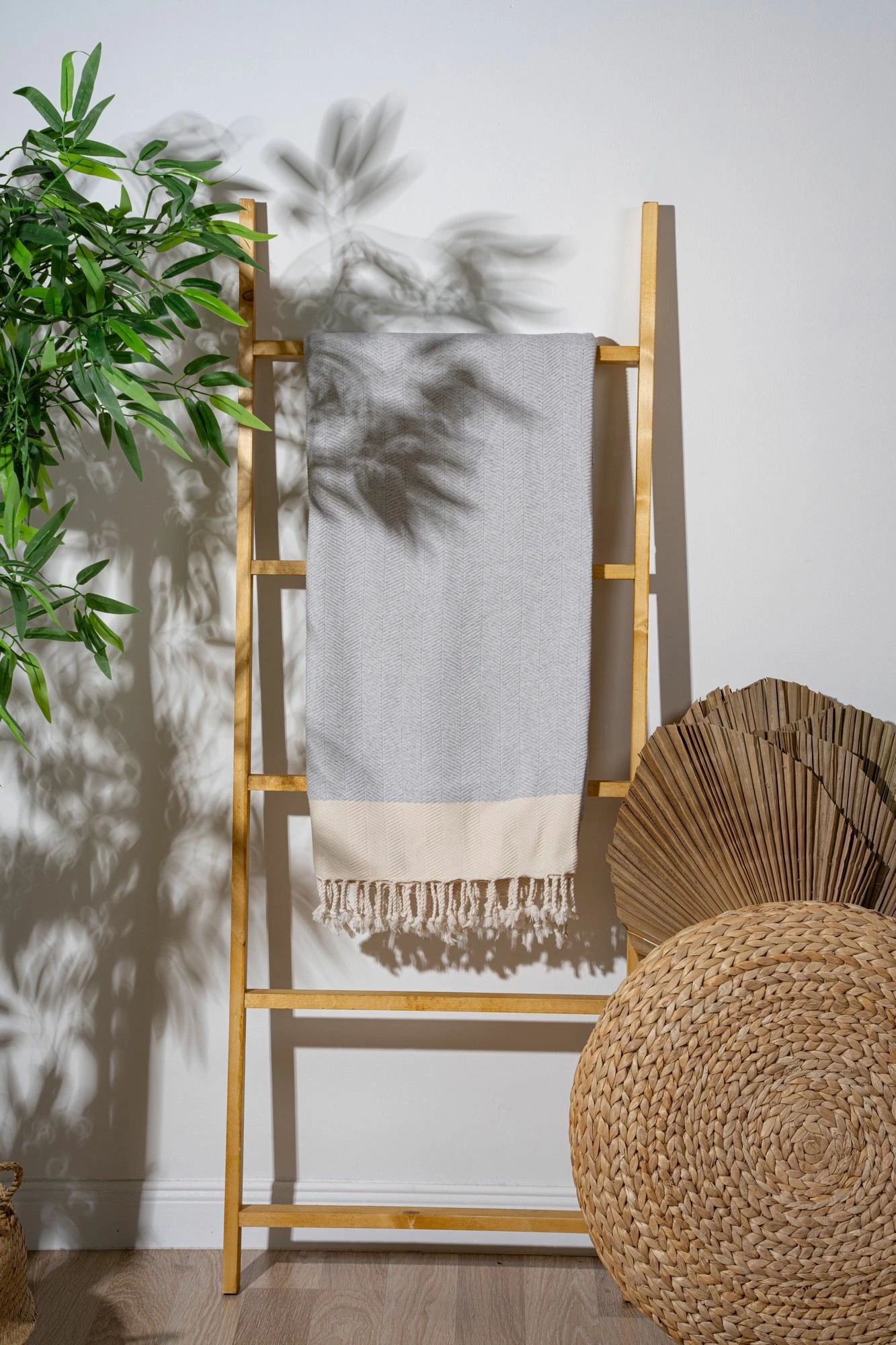 Peshqir plazhi Fouta, ngjyrë gri, Mijölnir, 90x180cm