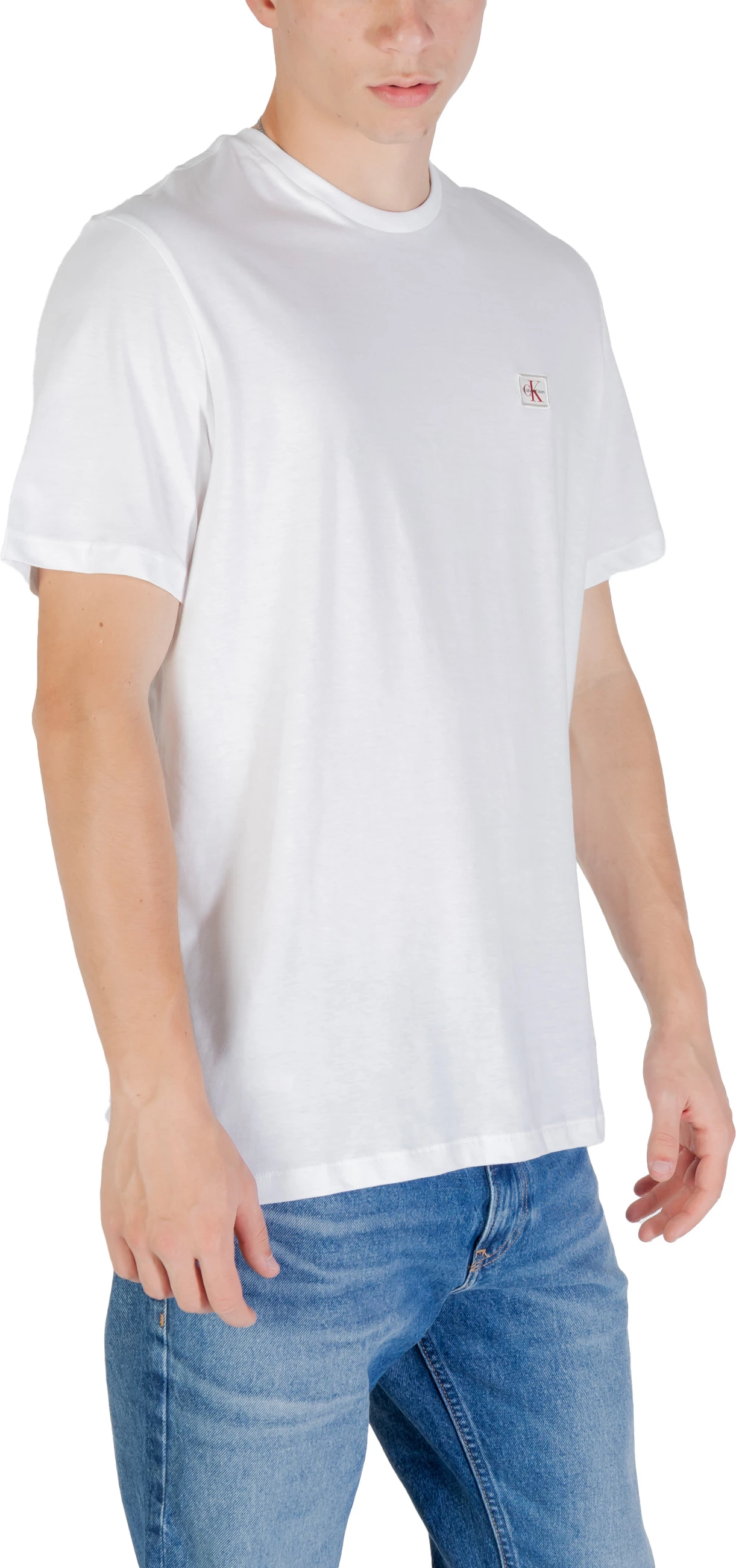 Maicë për meshkuj Calvin Klein Jeans SS Badge 30S Jersey LV04RC272G, e bardhë [Madhësia: XL]