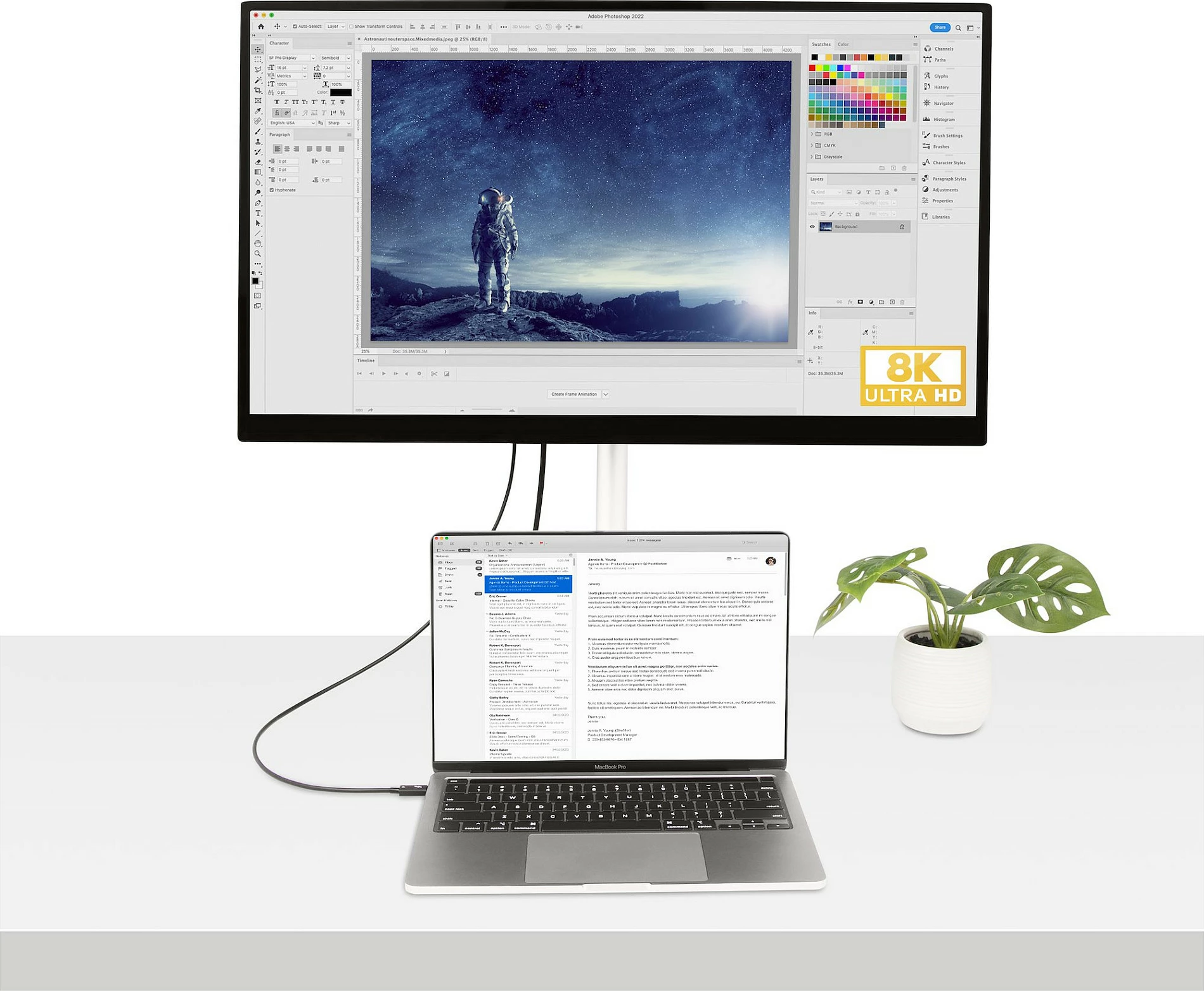 Kabllo Thunderbolt 4 StarTech 1m, 40Gbps, USB-C, 100W PD, 8K, e zezë