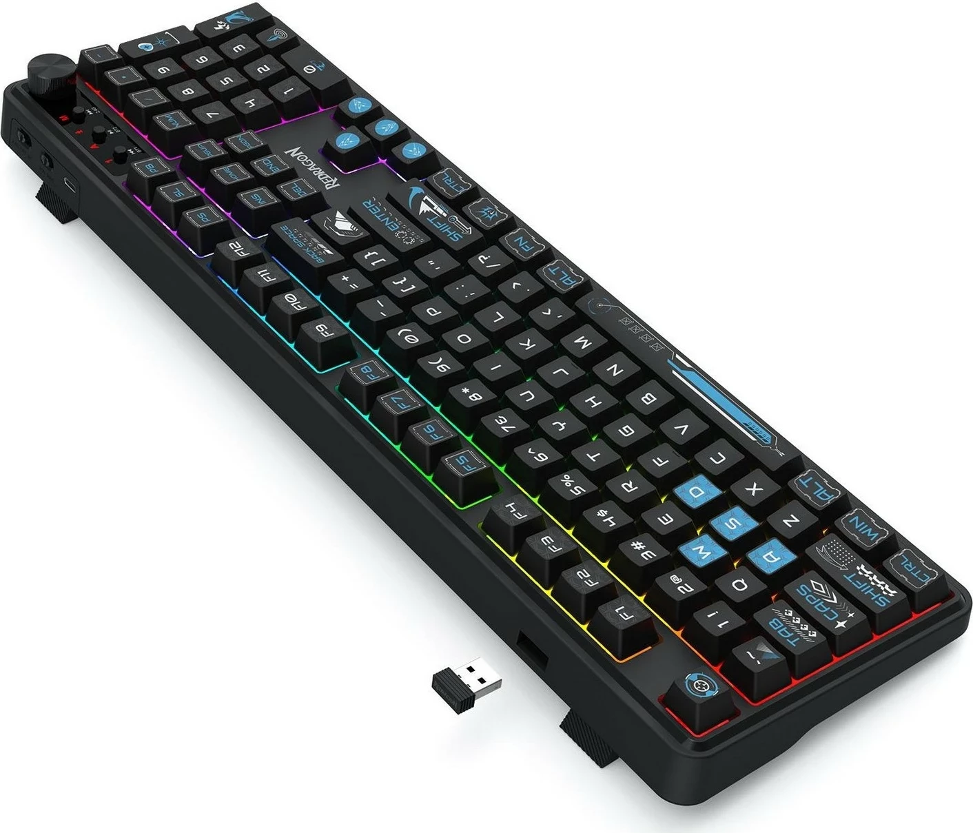 Tastierë Redragon Volcano K526BB-WL, RGB, wireless, full-size, e zezë