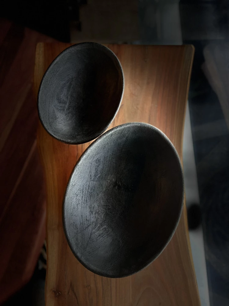 Enë dekorative BULAT, polirezine, e zezë, 34x26x14 cm