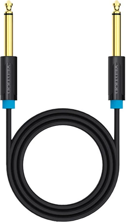 Kabllo audio Vention BAABJ, 6.35mm TS në 6.35mm TS, 5m, e zezë