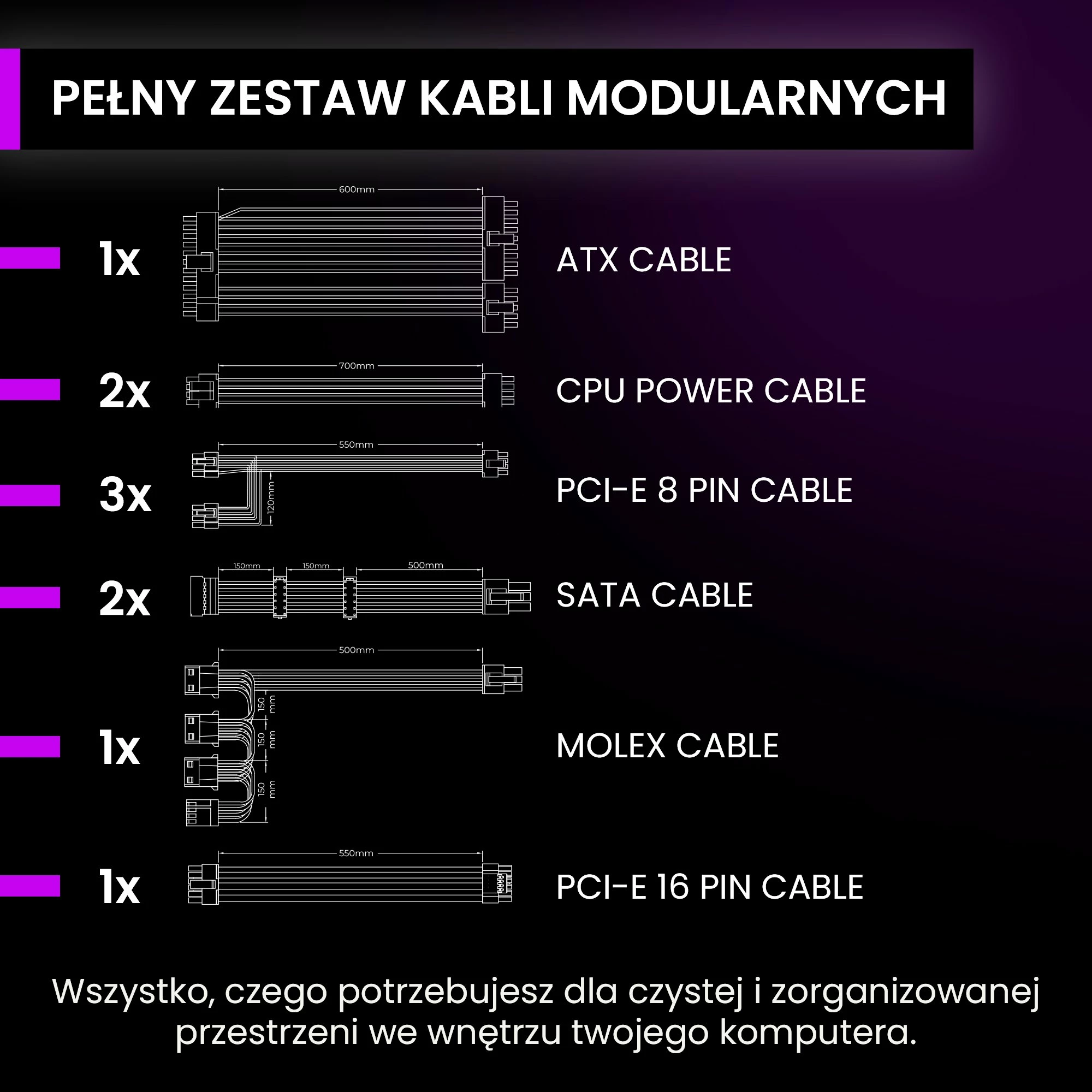 Furnizues energjie PC PREYON Eagle Power GOLD PEPG850W 850W, 80 Plus Gold, ATX 3.1, plotësisht modular, i zi