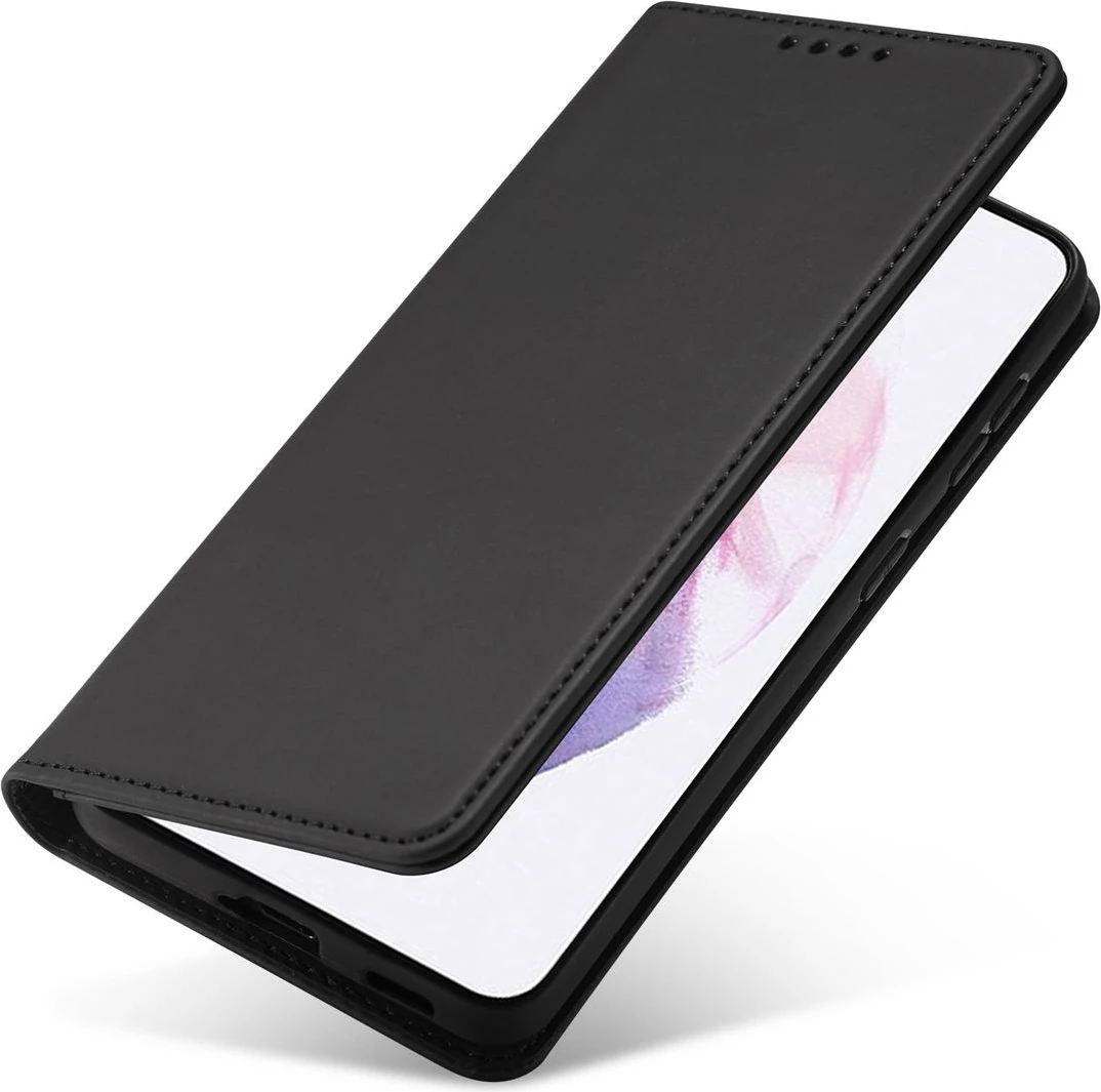 Mbështjellës magnetik për celular Hurtel Magnet Card Case për Samsung Galaxy S22+, i zi