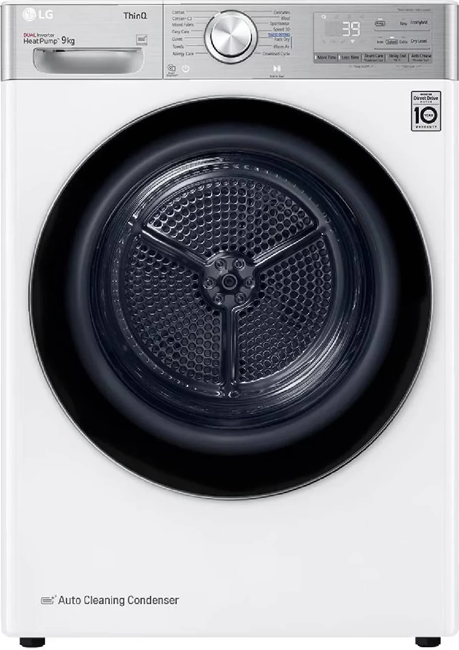 Tharëse rrobash LG RH90V9AV2QR 9 kg Dual Inverter Heat Pump A+++ Wi‑Fi e bardhë