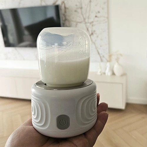 Ngrohës shisheje portativ BabyOno 1645, pa kabllo, bateri 9000 mAh, kontroll digjital temperature, USB-C, set me shishe 180 ml + 5 adaptera, i bardhë