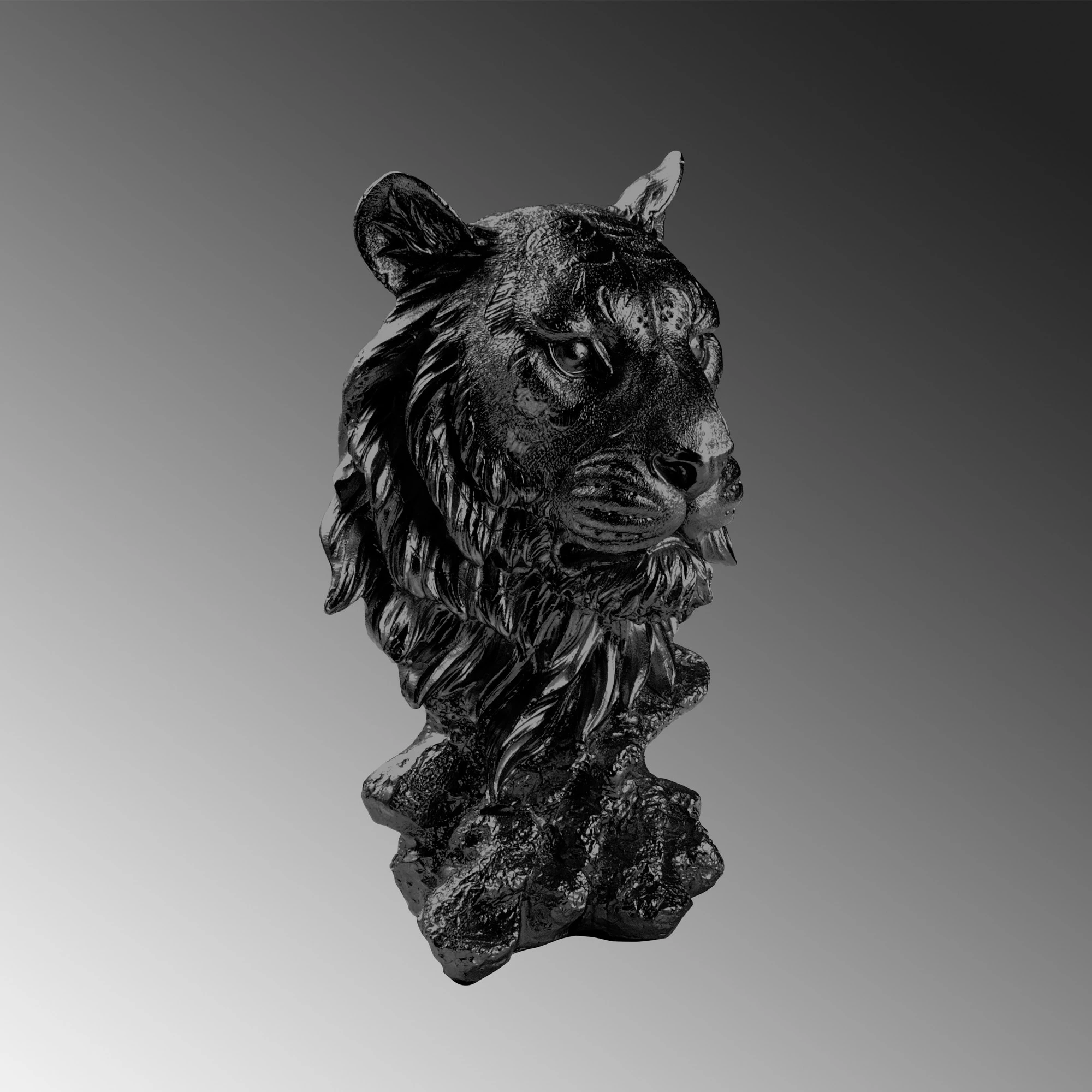 Objekt dekorativ Aberto Design, tigër, i zi, Tiger-4