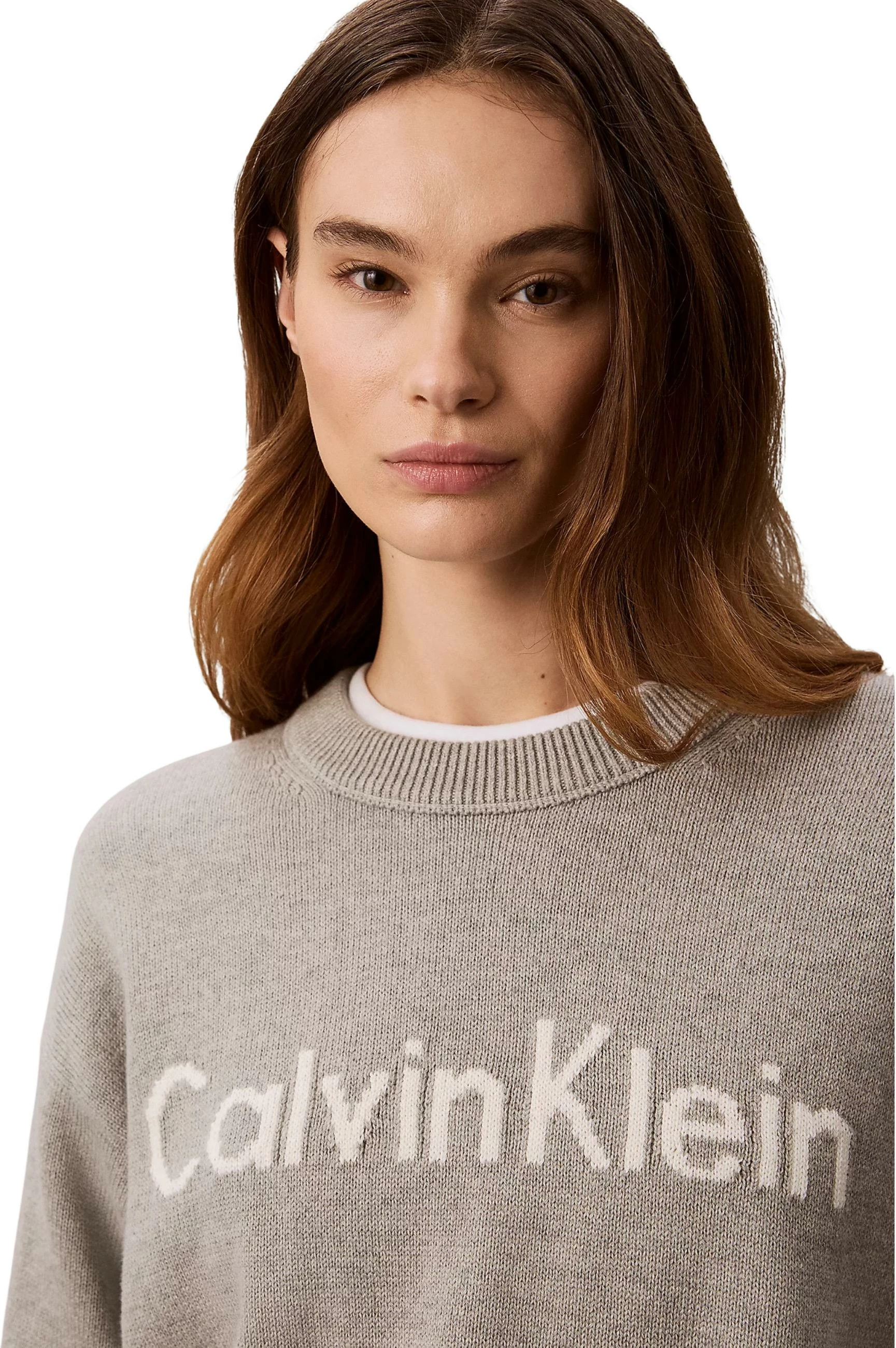 Xhemper për femra Calvin Klein Jeans LV044G313G, gri [Madhësia: XXS]