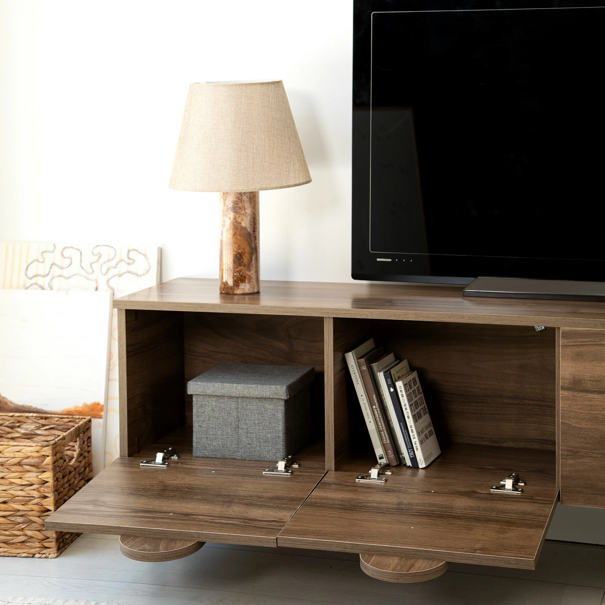 Komodë TV Skye Decor, New Line, ngjyrë arre