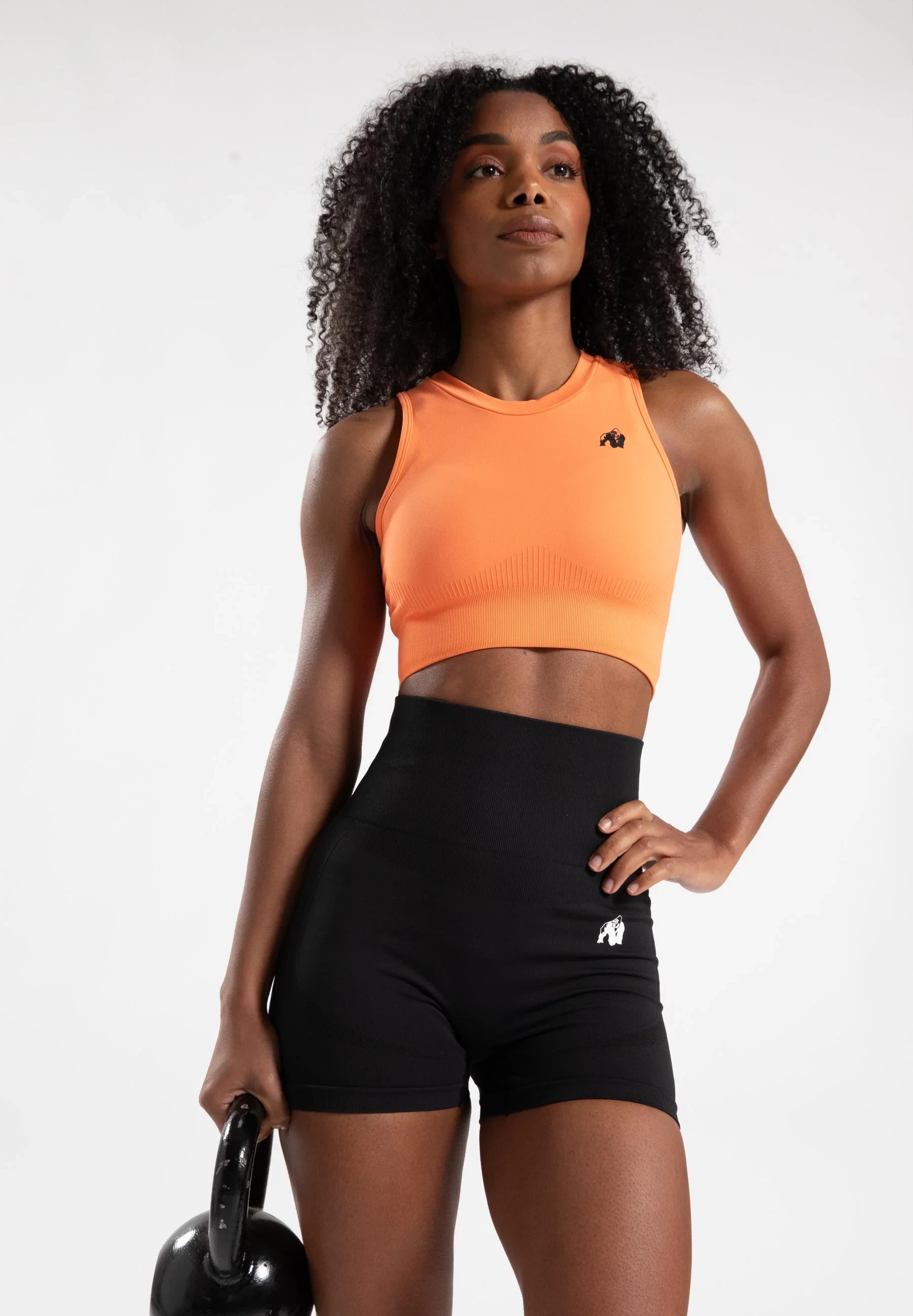 Olivia Seamless Crop Top - Peach [Madhësia: XS/S]