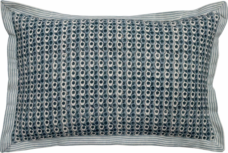 Jastëk dekorativ Sea Breeze, pëlhurë, blu-antracit, 60x40cm