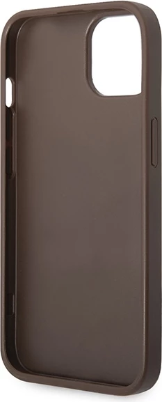 Mbështjellës Guess GUHCP15MG4GFBR për iPhone 15 Plus 6.7", hardcase, 4G Metal Gold Logo, kafe