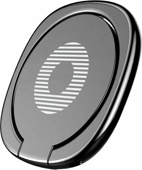 Mbajtës telefoni unazë Baseus Desktop Bracket SUMQ-01, metal, magnetik, me ngjitës 3M, për 4.5-6.8", i zi