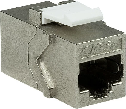 Keystone coupler LogiLink EconLine Cat.6A STP, 2xRJ45, metalik