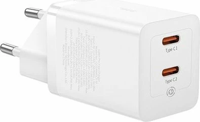 Karikues Baseus GaN5 CCGP180102 40W 2x USB-C 3A, bardhë