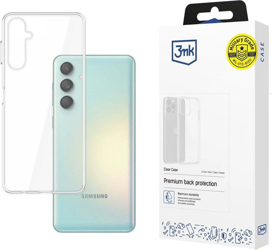 Mbështjellës 3mk Clear Case për Samsung Galaxy M55, Transparent