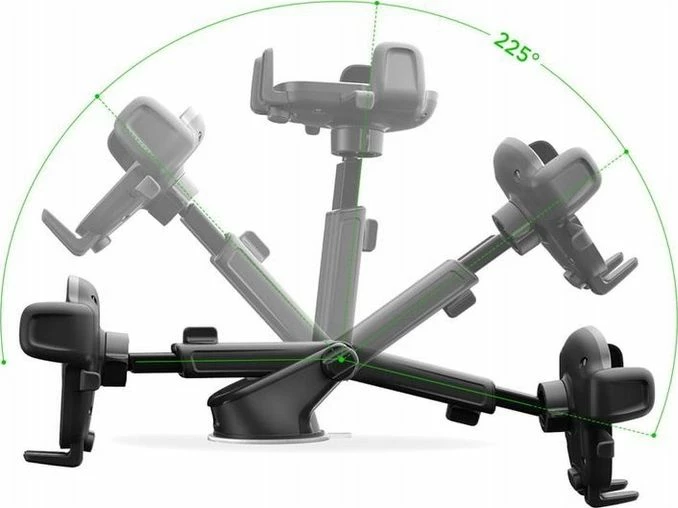 Mbajtës telefoni për veturë iOttie Easy One Touch 5, clamp mount për dashboard/xham, 5.0-7.2\" (90 mm), i zi