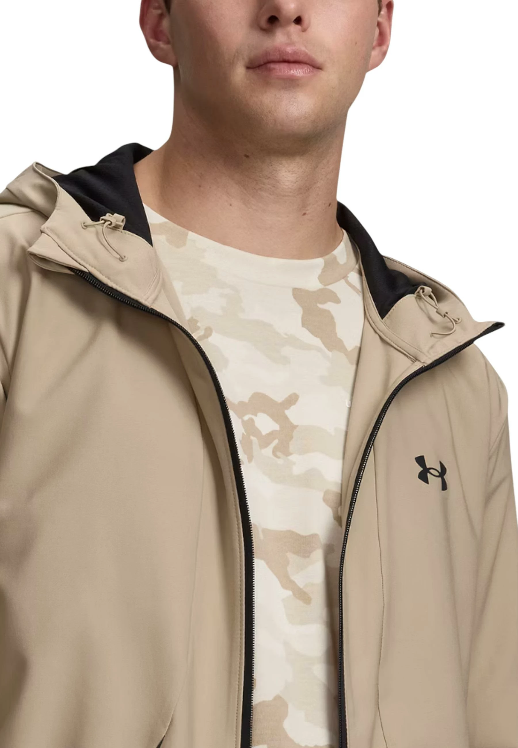 Duks me kapuç për meshkuj Under Armour UA Unstoppable Woven 6014621, bezhë [Madhësia: XXL]
