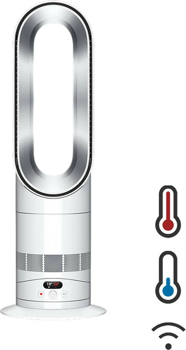 Ventilator ngrohës/ftohës Dyson AM15 Hot+Cool, bardhë/argjend