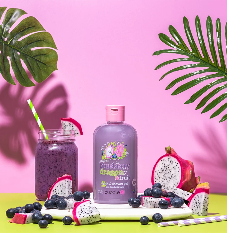 Bubble T Blueberry &amp; Dragon Fruit Bath &amp; Shower gel 500ml