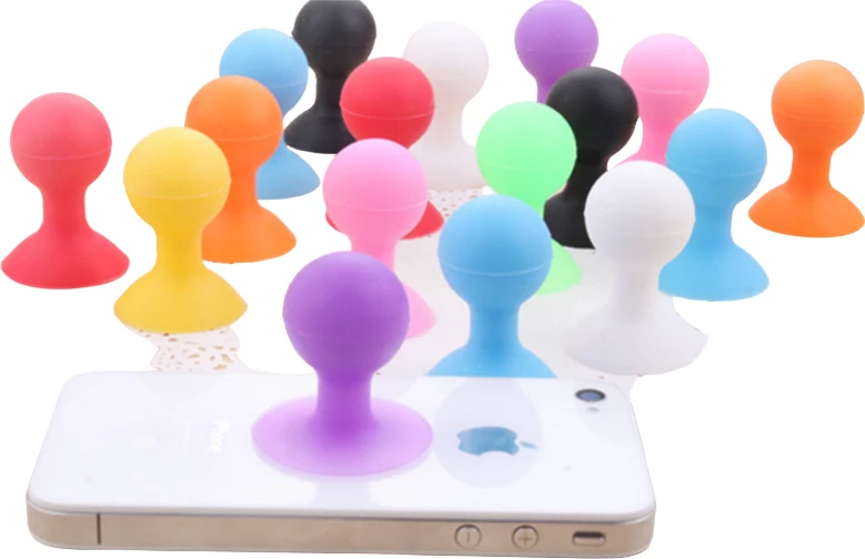 Mbajtës telefoni Hurtel me kokë të rrumbullakët, silikon, Violet