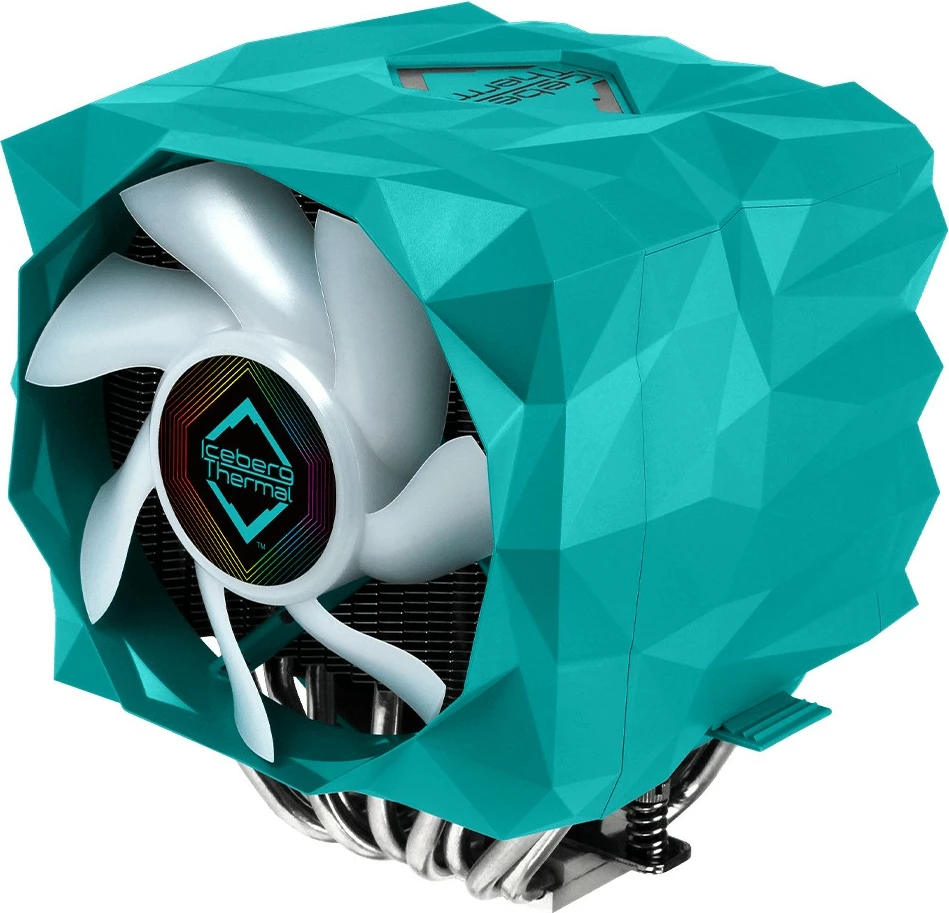 Cooler Iceberg Thermal IceSLEET X9 Dual TR, 2 ventilatorë, ARGB, për AMD Threadripper, teal