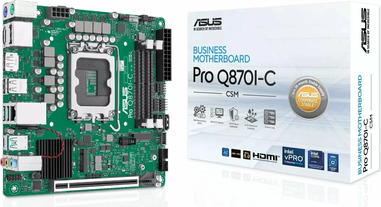 Pllakë amë Asus PRO Q870I-C-CSM Mini-ITX LGA1851 DDR5 deri 128GB