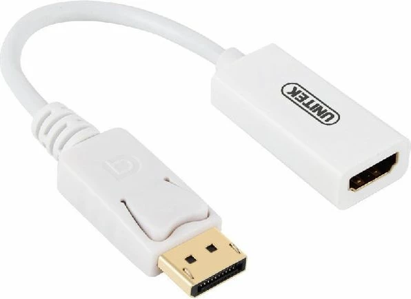 Adapter AV Unitek Y-6332 DisplayPort në HDMI 4K, i bardhë