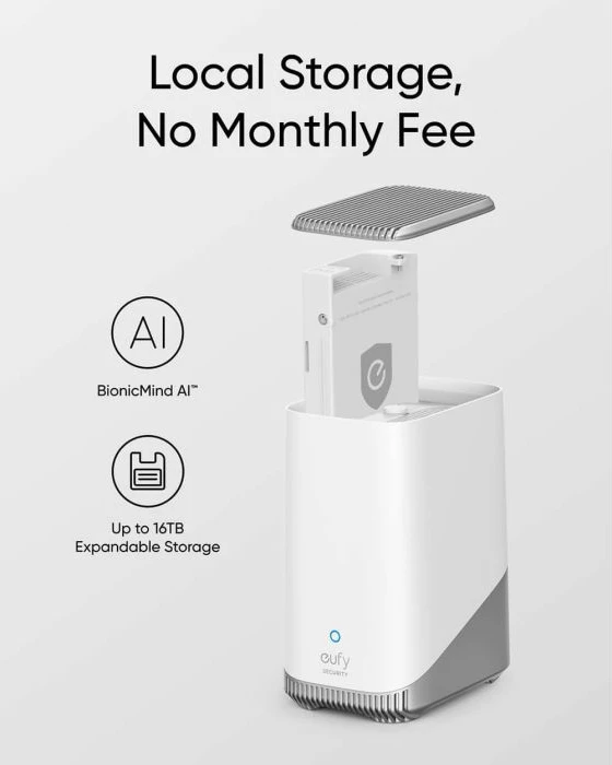 Sistem kamerash sigurie Anker eufy Security eufyCam S3 Pro T88943W1 4K, 4 kamera + HomeBase S380, i bardhë