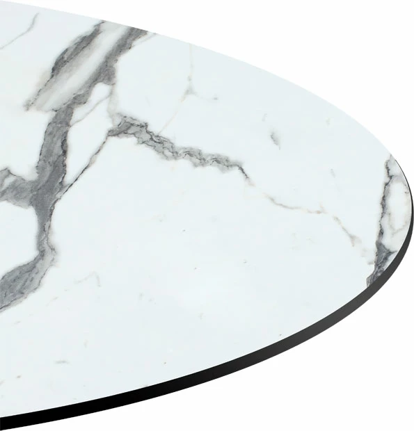 Sipërfaqe tavoline Melody HPL mermer i bardhë 60x60cm 12mm trashësi