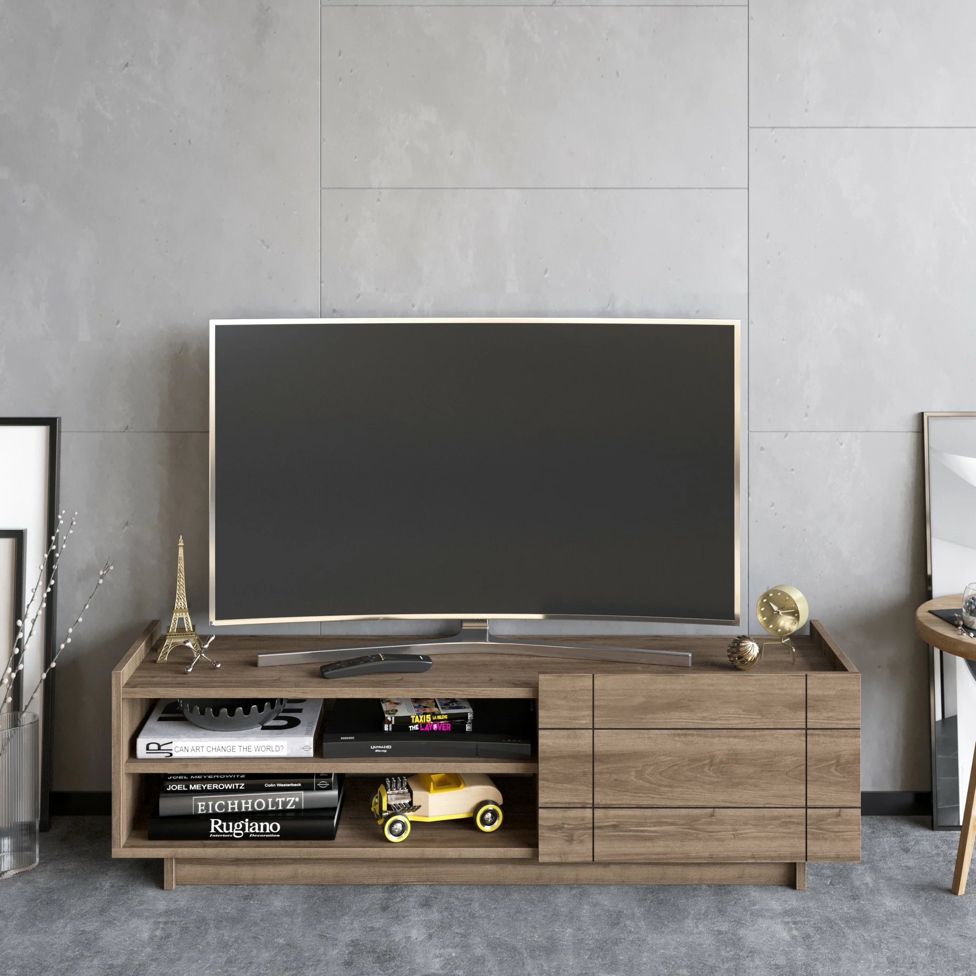 Komodë TV Valantina, ngjyrë arre, Hanah Home