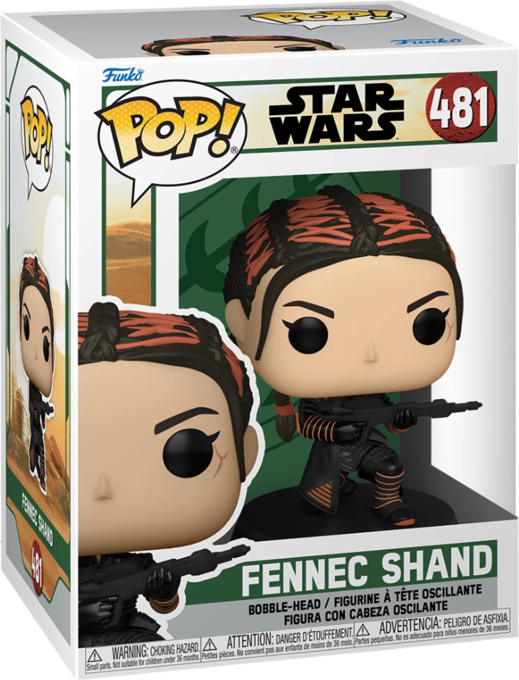 Figurinë koleksionuese Funko POP! Star Wars Fennec Shand #481 (BOBF), vinil bobble-head