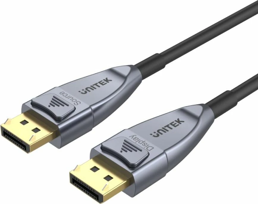 Kabllo DisplayPort Unitek C1616GY, DP 1.4, 10m, fiber optike, 8K@60Hz/4K@120Hz, Gri