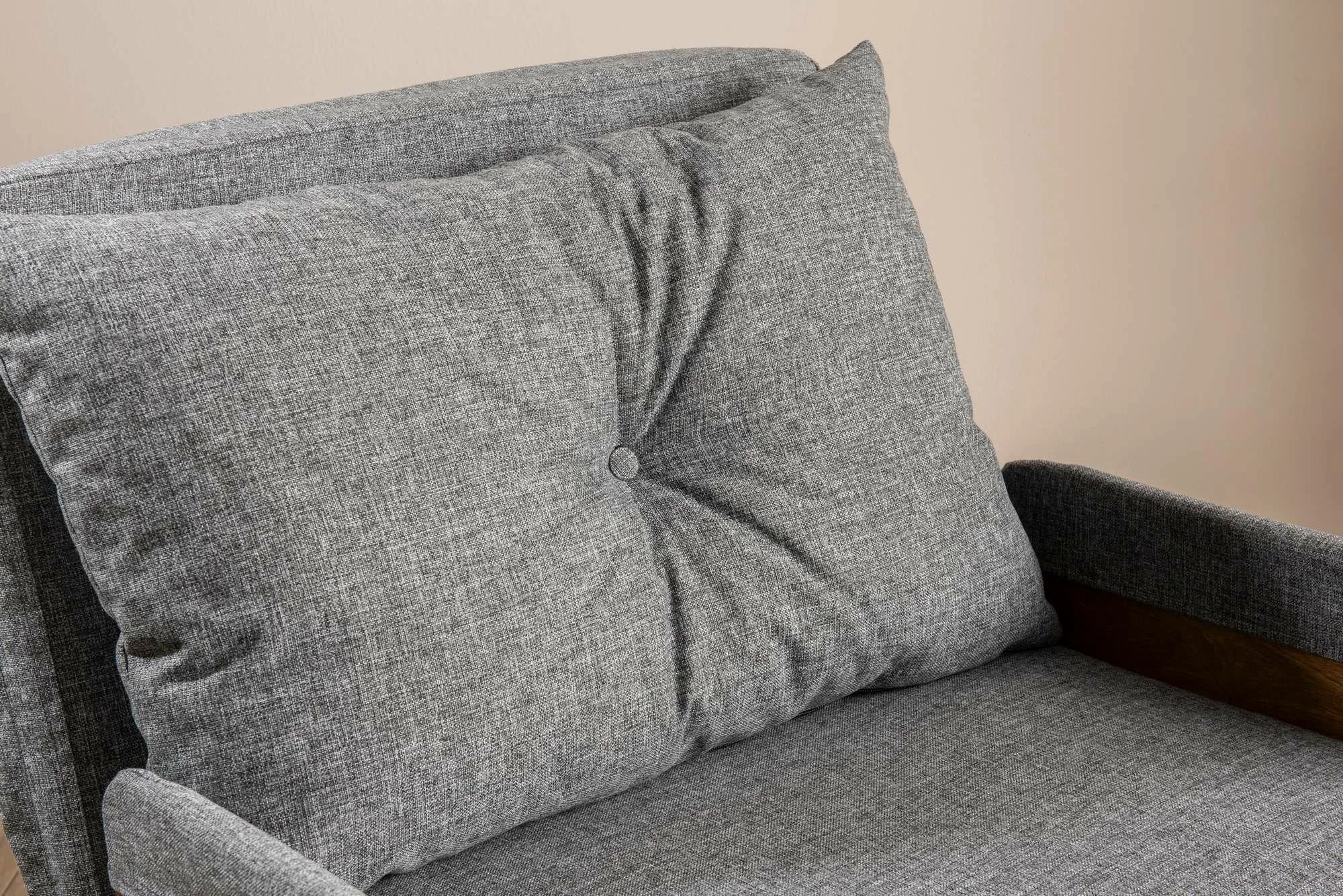 Krevat-karrige një vendës, Atelier del Sofa, Cosmo Single, gri e çelët