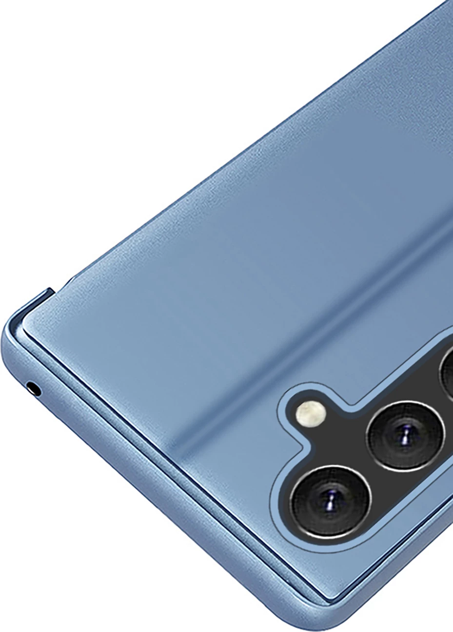 Mbështjellës Hurtel Clear View Case për Samsung Galaxy S25+, kaltër