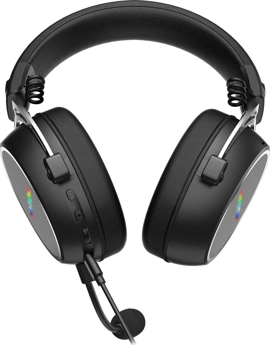 Kufje Hator Hypergang 3 USB RGB, me mikrofon të ndashëm, të zeza