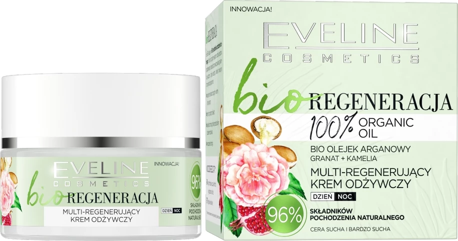 Krem fytyre ushqyes dhe rigjenerues Eveline Cosmetics Bio Regeneration Multi-Regenerating për femra, 50ml