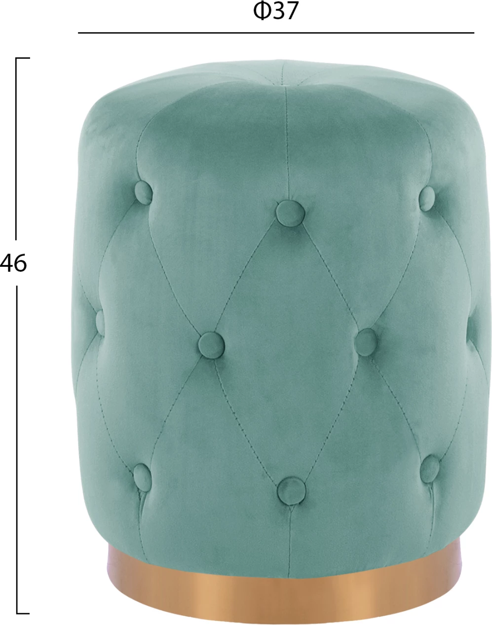 Karrige për bar TORRIE FH8405.07, ngjyrë fistik, kadife-ari, Φ37x46H cm