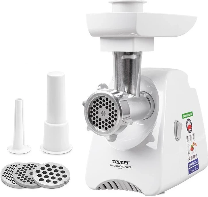 Makinë mishi Zelmer ZMM5801P, 2200W, e bardhë