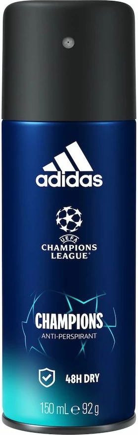 Spray antiperspirant për meshkuj Adidas UEFA Champions League Champions Edition, 150ml