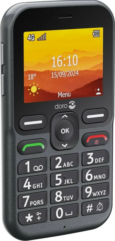 Celular Doro Leva L10, 6.1 cm, 2 MP, 1150 mAh, Ngjyrë e zezë