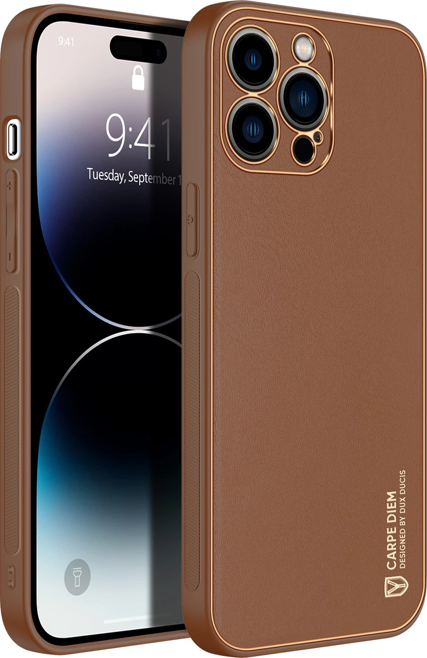 Mbështjellës Dux Ducis Yolo për iPhone 14 Pro, Kafe